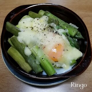 アスパラガスと卵のオーブン焼き♬